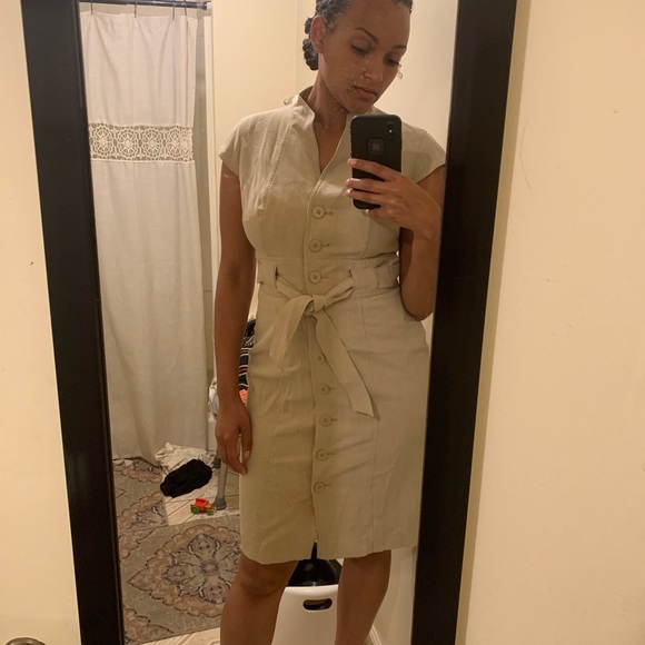 Calvin Klein Dress Beige Size 8 - Picture 5 of 5